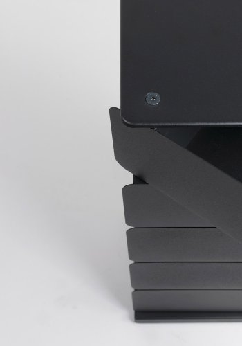 SPINDER DESIGN Joey skoreol/kommode, m. 5 rum - sort pulverlakeret stl (37x26)