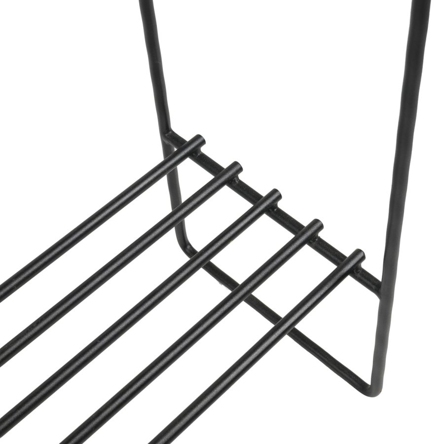 SPINDER DESIGN Clint konsollbord, m. 1 hylle - massiv eik og sort stl (57x29)