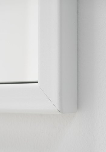 SPINDER DESIGN rektangulr Senza vgspejl - spejlglas og hvid stl (55x40)