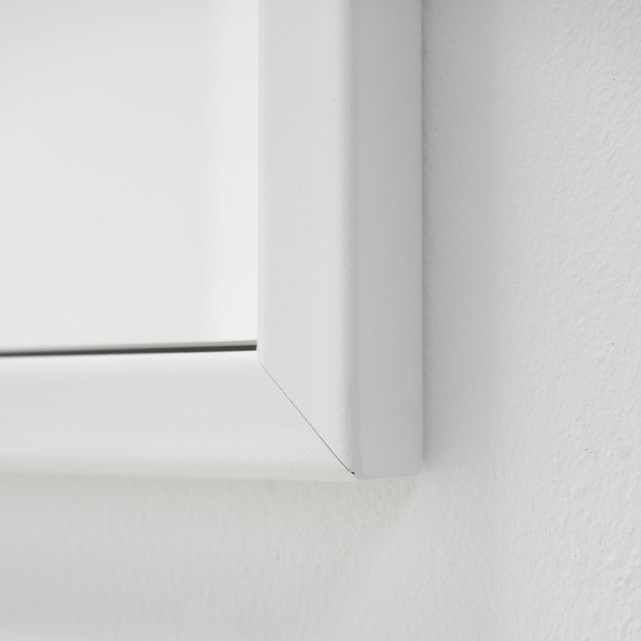 SPINDER DESIGN rektangulr Senza vgspejl - spejlglas og hvid stl (55x40)