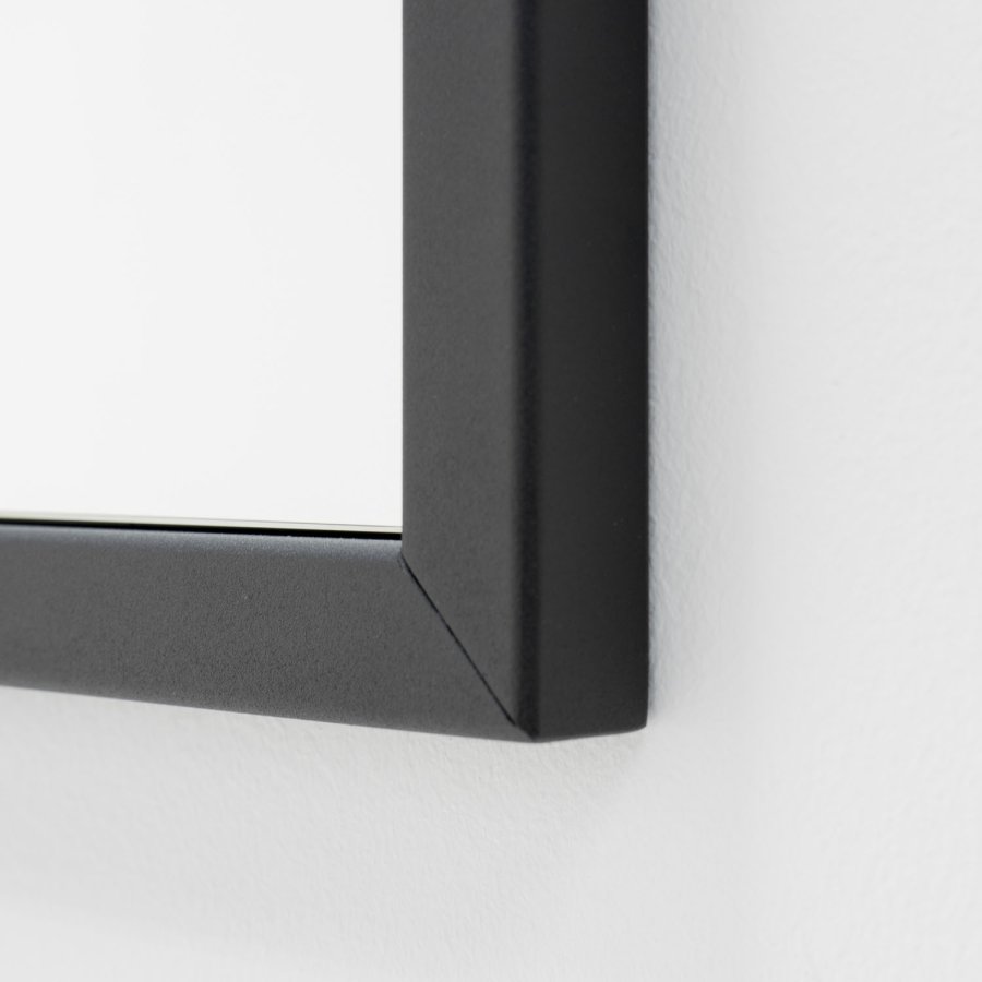 SPINDER DESIGN rektangulr Senza vgspejl - spejlglas og sort stl (185x46)