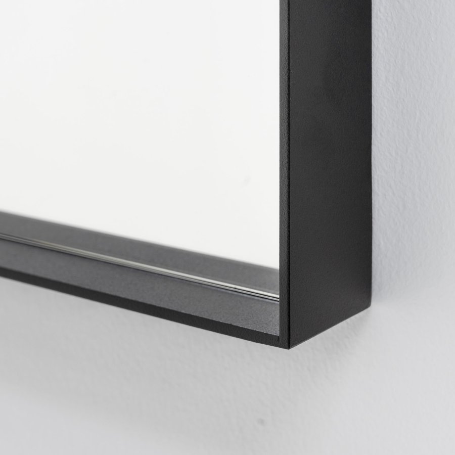 SPINDER DESIGN kvadratisk Donna vgspejl - spejlglas og sort stl (60x60)