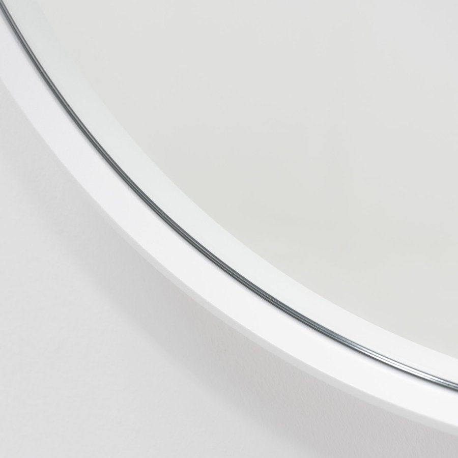 SPINDER DESIGN rund Donna vgspejl - spejlglas og hvid stl (60)