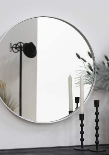 SPINDER DESIGN rund Donna vgspejl - spejlglas og hvid stl (60)