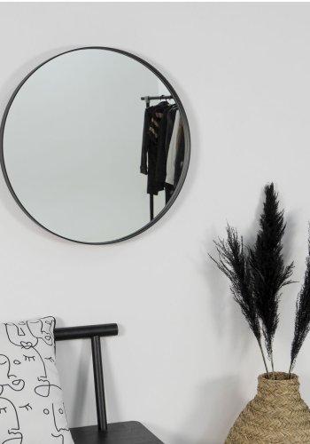 SPINDER DESIGN Donna vgspejl - spejlglas og sort stl (60)
