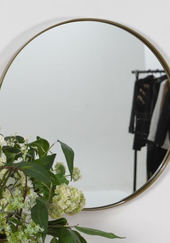 SPINDER DESIGN rund Donna vgspejl - spejlglas og guld stl (60)