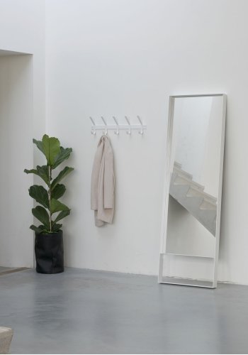 SPINDER DESIGN rektangulr Donna vgspejl - spejlglas og hvid stl (60x190)