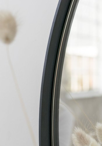 SPINDER DESIGN rund Donna vgspejl - spejlglas og sort stl (90)