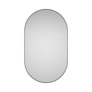 SPINDER DESIGN Donna väggspegel, arenaformad, med svart stlram - spegelglas (60x40)