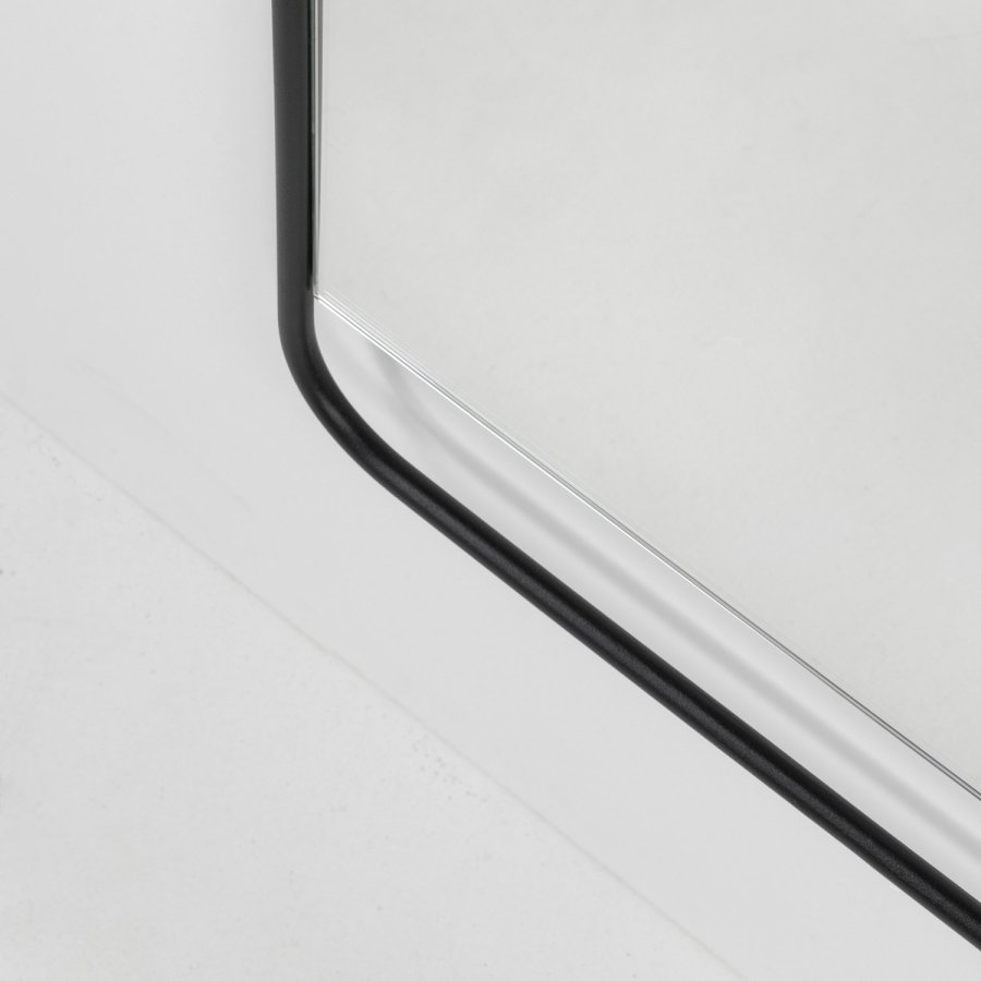 SPINDER DESIGN Clint XL veggspeil, rektangulrt - speilglass og svart (46x175)