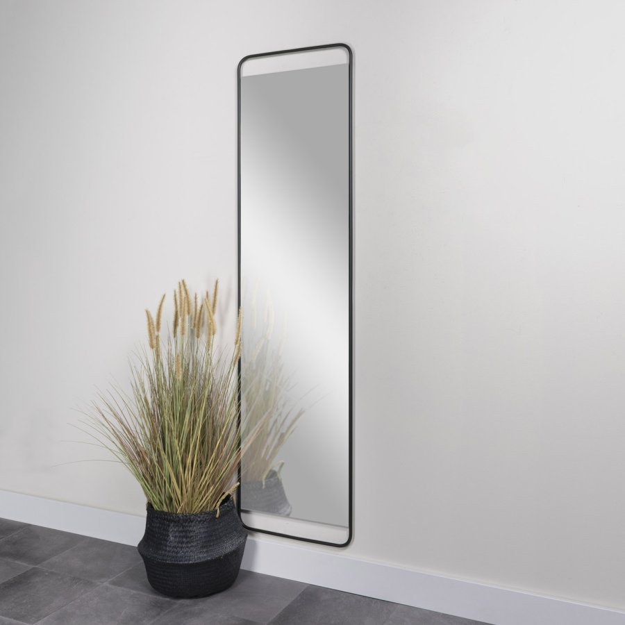 SPINDER DESIGN Clint XL veggspeil, rektangulrt - speilglass og svart (46x175)