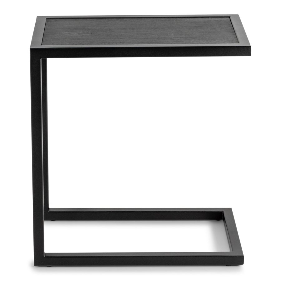 SPINDER DESIGN Daniël sidebord, rektangulrt - svart brstet eik og matt svart stl (30x50)