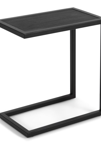 SPINDER DESIGN Daniël sidebord, rektangulrt - svart brstet eik og matt svart stl (30x50)