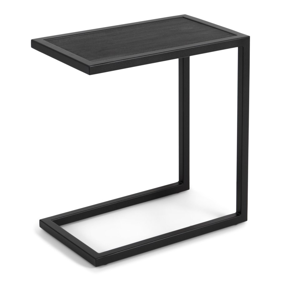 SPINDER DESIGN Daniël sidebord, rektangulrt - svart brstet eik og matt svart stl (30x50)