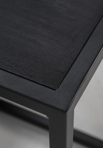 SPINDER DESIGN Daniël sidebord, rektangulrt - svart brstet eik og matt svart stl (30x50)