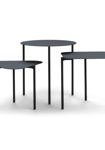 SPINDER DESIGN Do-re-mi sidebord - svart stl (sett m. 3)