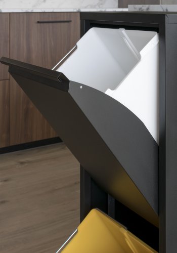 SPINDER DESIGN Gigi affaldsspand, m. 2 rum - sort stl (34x25)