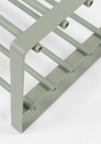 SPINDER DESIGN Rex skoreol, m. 2 hylder - stvgrnt stl (70x29)