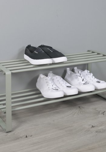 SPINDER DESIGN Rex skoreol, m. 2 hylder - stvgrnt stl (70x29)