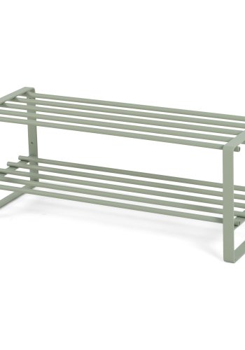 SPINDER DESIGN Rex skoreol, m. 2 hylder - stvgrnt stl (70x29)