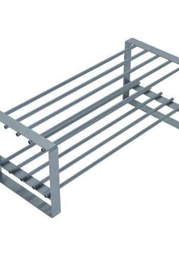 SPINDER DESIGN rektangulr Rex skohylle, m. 2 hyller - grtt stl