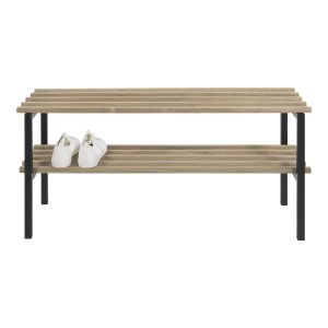 SPINDER DESIGN Rizzoli entrébnk, m. 2 hylder - egetr og sort stl (100x45)