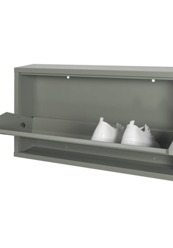 SPINDER DESIGN Billy skoskap, m. 1 dr, rektangulr - grnt stl (75x37,5)