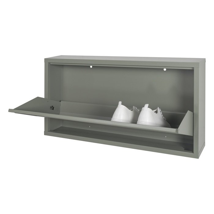 SPINDER DESIGN Billy skoskap, m. 1 dr, rektangulr - grnt stl (75x37,5)