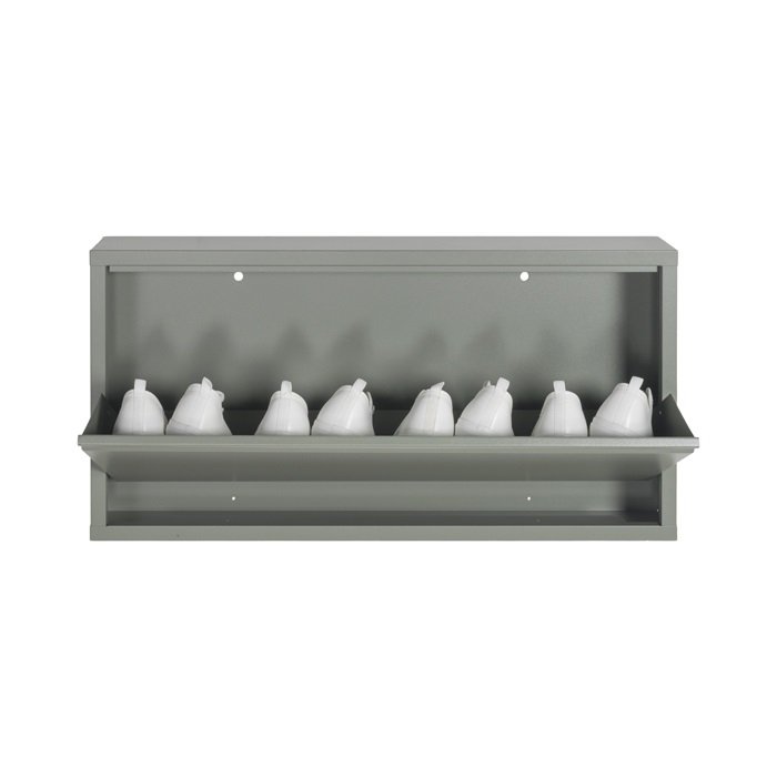 SPINDER DESIGN Billy skoskap, m. 1 dr, rektangulr - grnt stl (75x37,5)