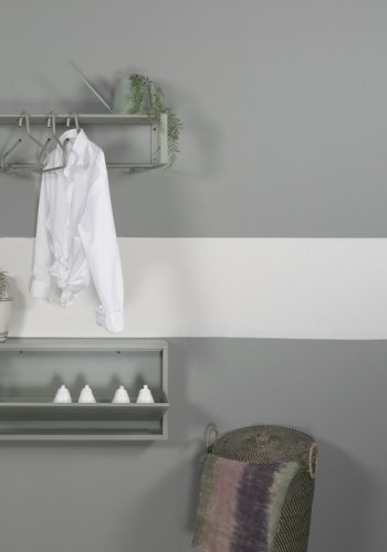 SPINDER DESIGN Billy skoskap, m. 1 dr, rektangulr - grnt stl (75x37,5)