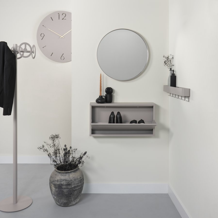 SPINDER DESIGN Billy 1 skoskap, m. 1 dr - rektangulr - taupe stl (75x37,5)