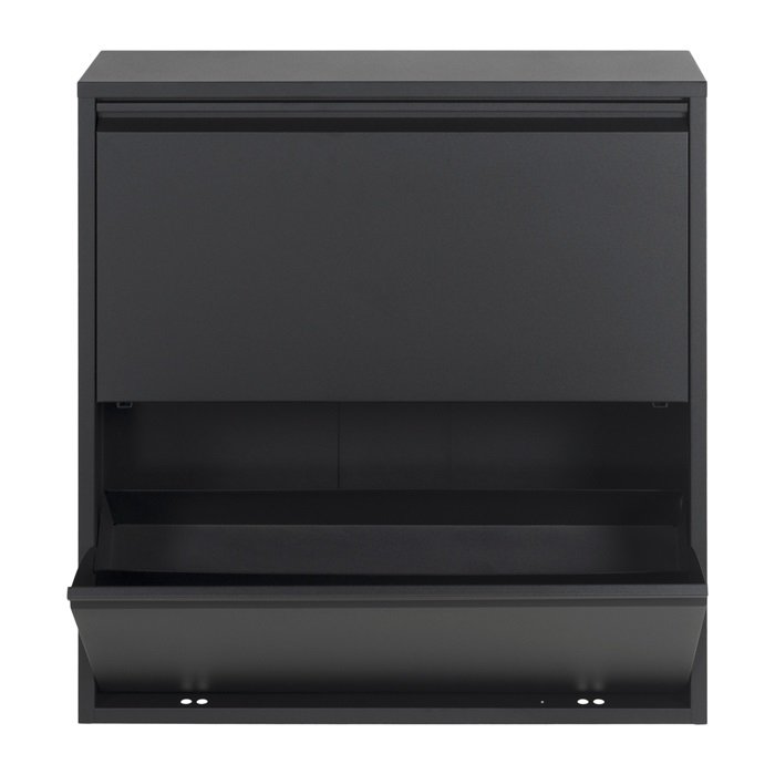 SPINDER DESIGN rektangulr Billy 2 skoskab, m. 2 lger - sort stl 