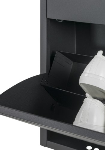 SPINDER DESIGN rektangulr Billy 2 skoskab, m. 2 lger - sort stl 