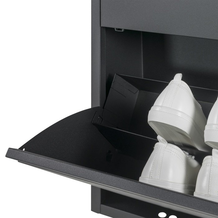 SPINDER DESIGN rektangulr Billy 2 skoskab, m. 2 lger - sort stl 