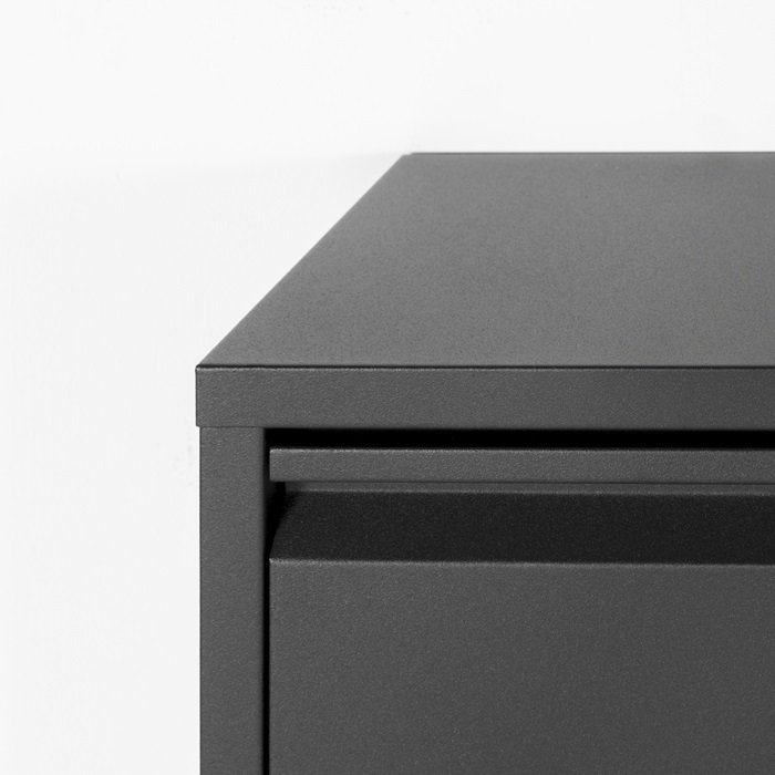 SPINDER DESIGN rektangulr Billy 2 skoskab, m. 2 lger - sort stl 