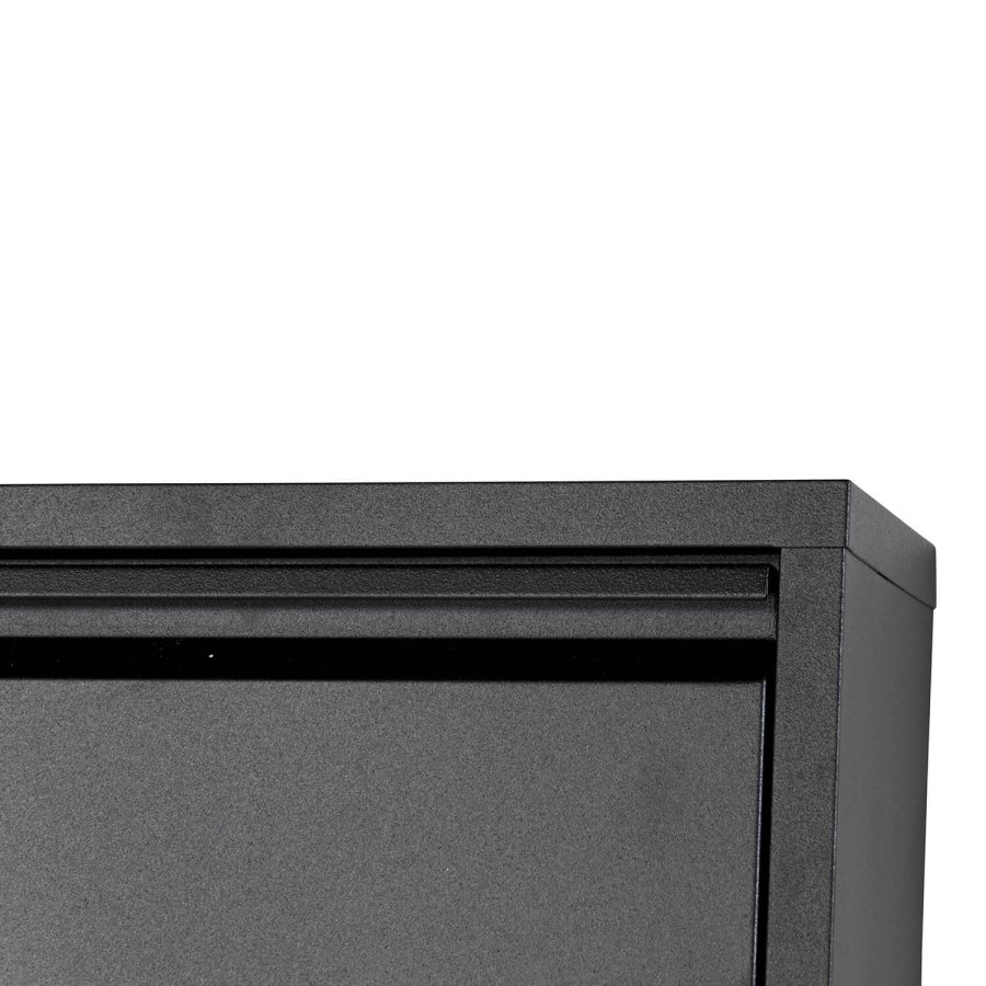 SPINDER DESIGN rektangulr Billy 3 skoskab, m. 3 lger - sort stl 