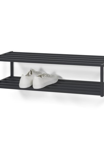 SPINDER DESIGN School skohylle, m. 2 hyller - svart stl