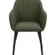 ROWICO Bolton spisebordsstol, med armlener - grnn polypropylen og svart metall
