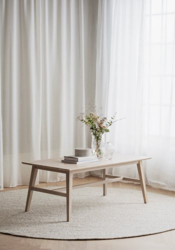 ROWICO Filippa sofabord - hvidpigmenteret egetr (130x70)