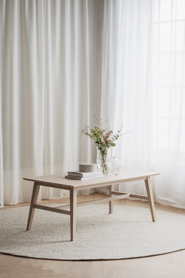 ROWICO Filippa sofabord - hvidpigmenteret egetr (130x70)