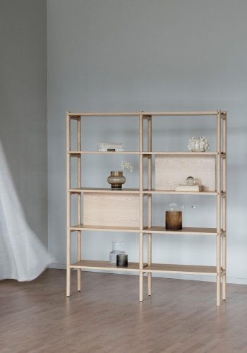 ROWICO Holton bogreol - natur egetrsfiner og egetr (140x166)