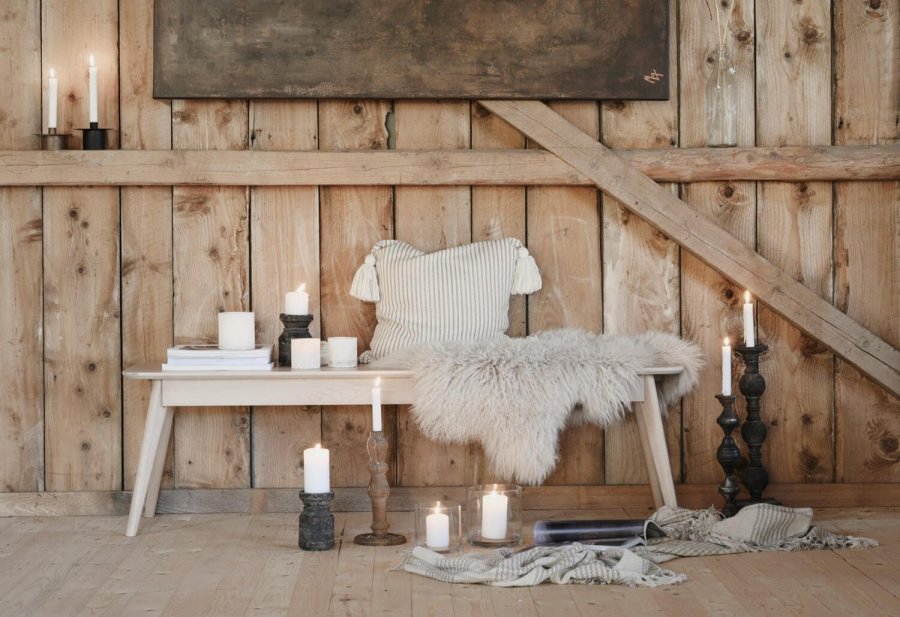 ROWICO Yumi benk - hvitpigmentert eik (155x40)