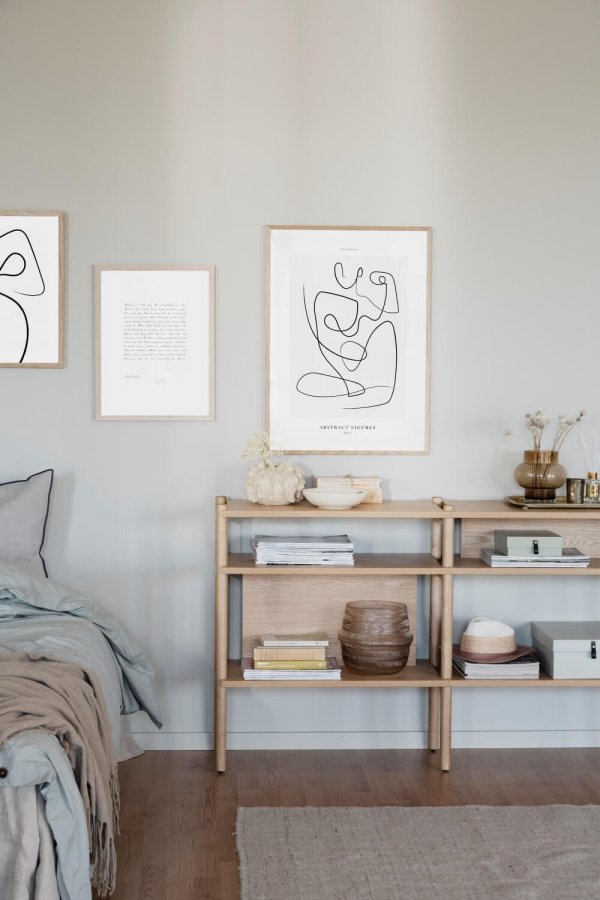 ROWICO Holton konsolbord, m. 4 hylder - natur egetrsfiner (140x80)