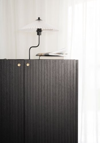 ROWICO Lancaster skap, m. 2 drer - svart tre og svart metall (100x40)