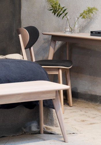 ROWICO Yumi benk - hvitpigmentert eik (155x40)