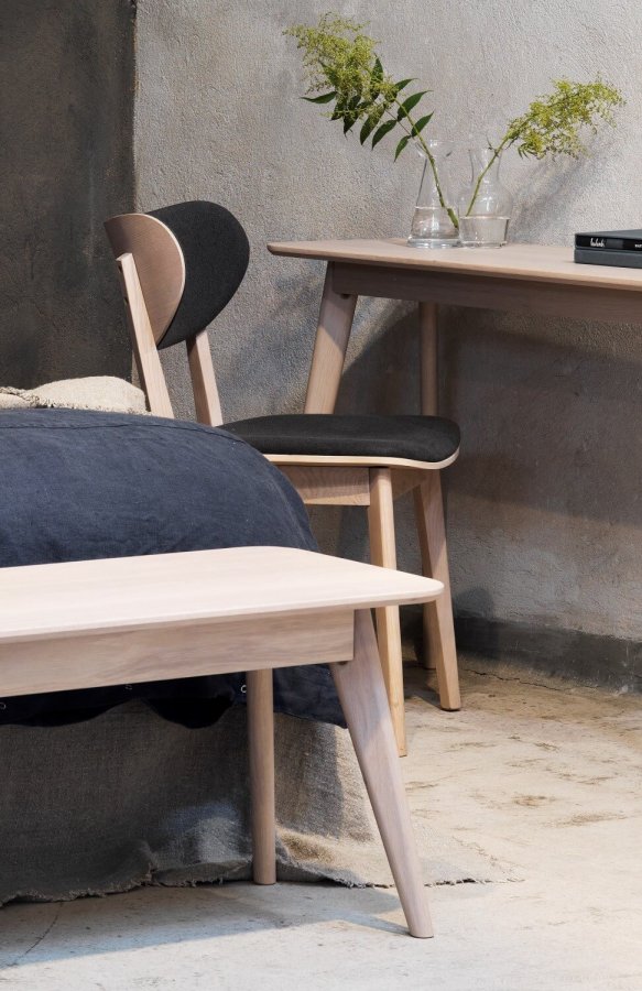 ROWICO Yumi benk - hvitpigmentert eik (155x40)