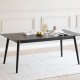 ROWICO Lotta spisebord - svart ask finer og gummitre (180x90)