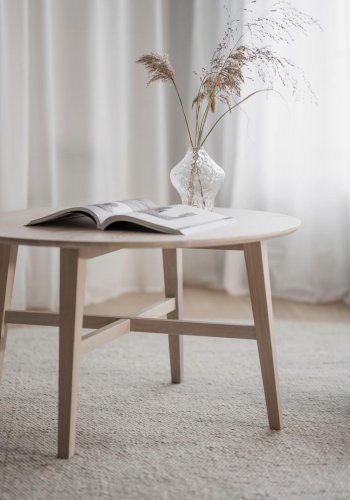 ROWICO rundt Filippa sofabord - hvidpigmenteret egetr (90)