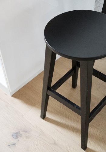 ROWICO Austin barstol, m. fodsttte - sort egetr