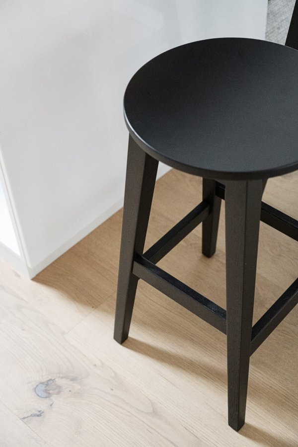 ROWICO Austin barstol, m. fodsttte - sort egetr